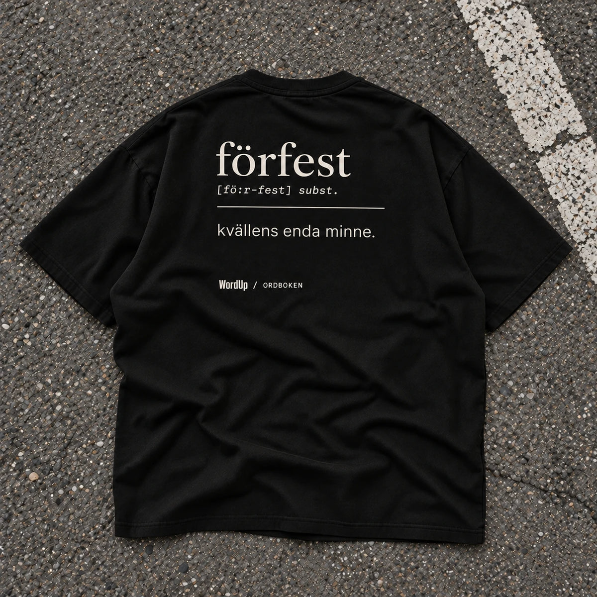 förfest – WordUp Ordboken, svart tröja