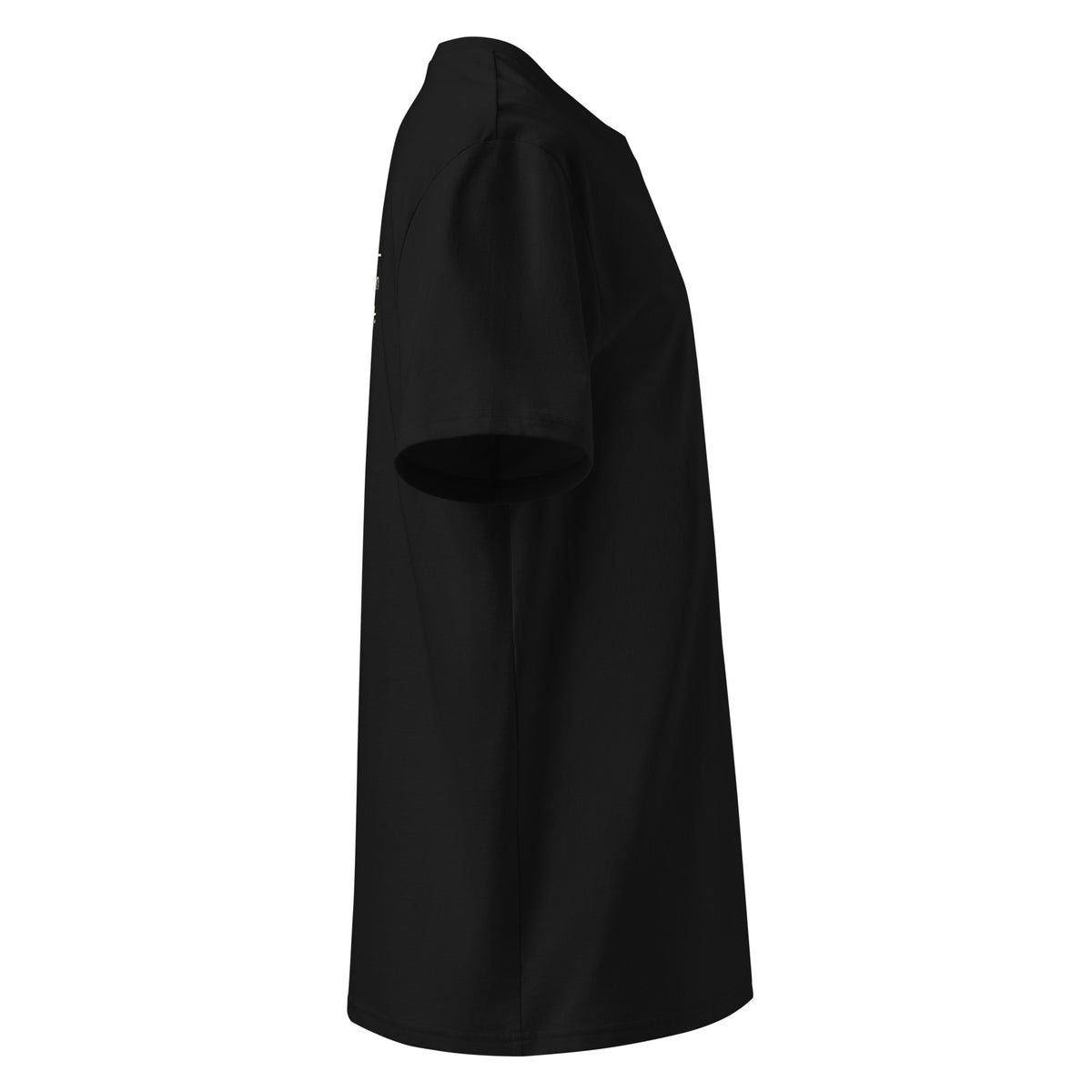 benpass – svart t-shirt, höger sida
